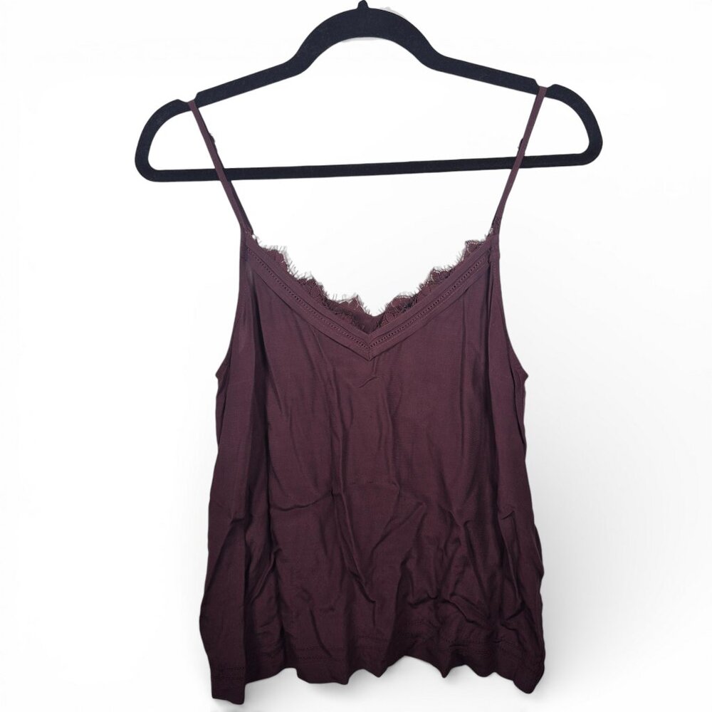 Abercrombie Fitch Top Womens Small Bella Elena Fairy Y2K Lace Trim Tank Top